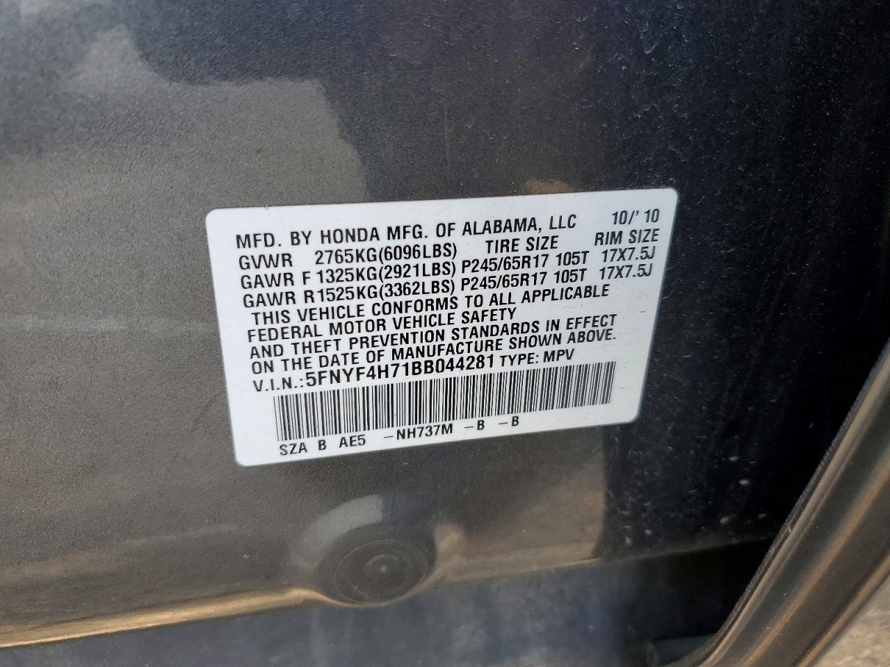 Honda Pilot Exln