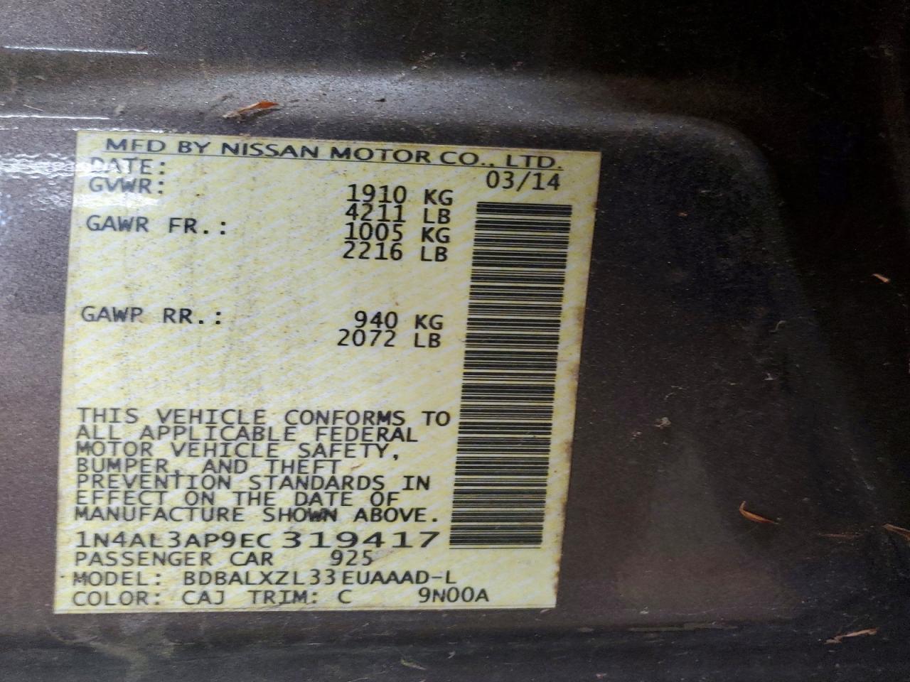 Nissan Altima 2.5 Sl