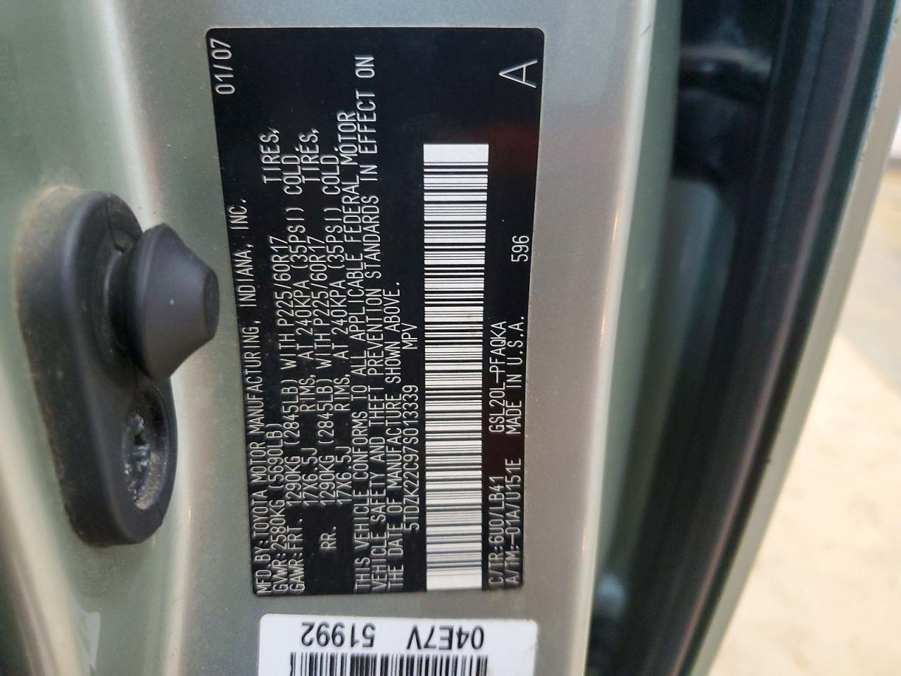 Toyota Sienna Xle 7-passenger