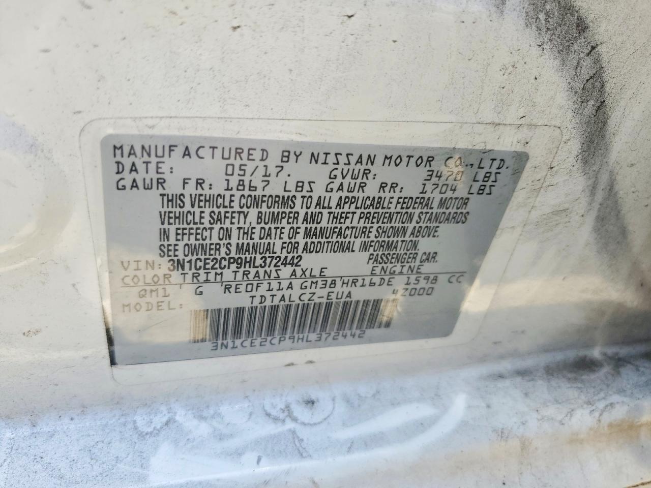 Nissan Versa S Plus