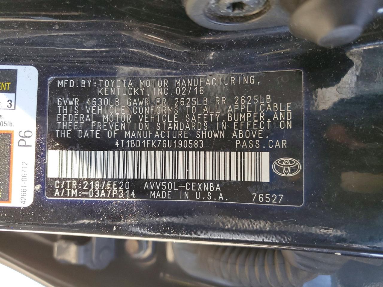 Toyota Camry Le