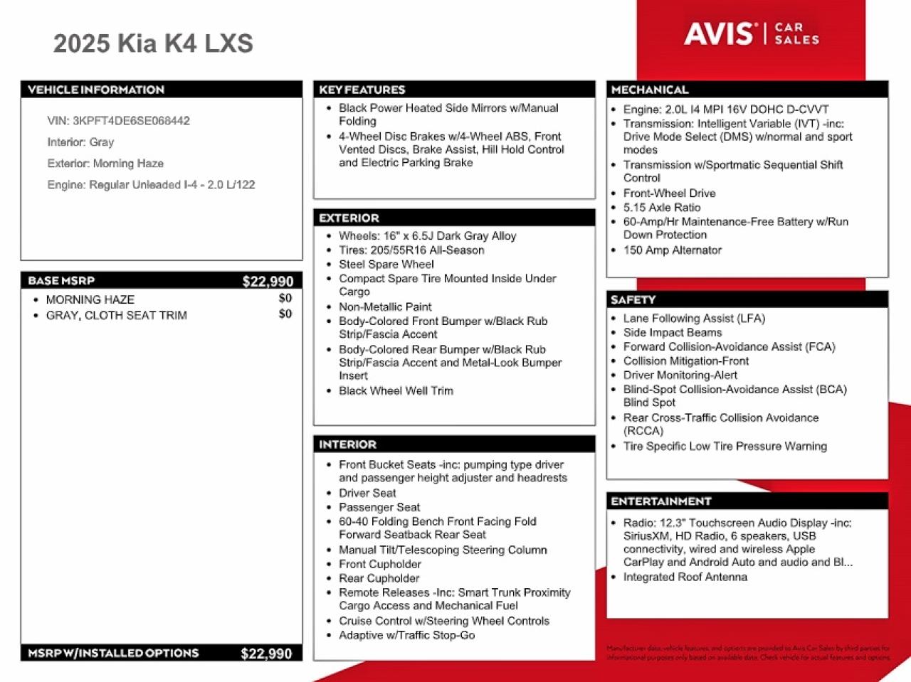 Kia K4 Lxs