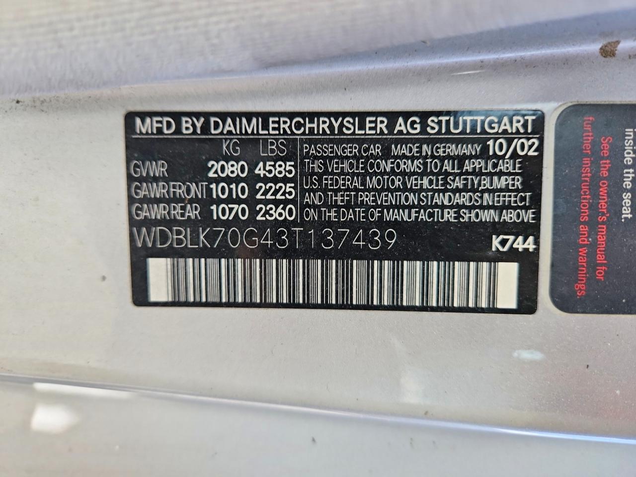 Mercedes-Benz Clk-class 430