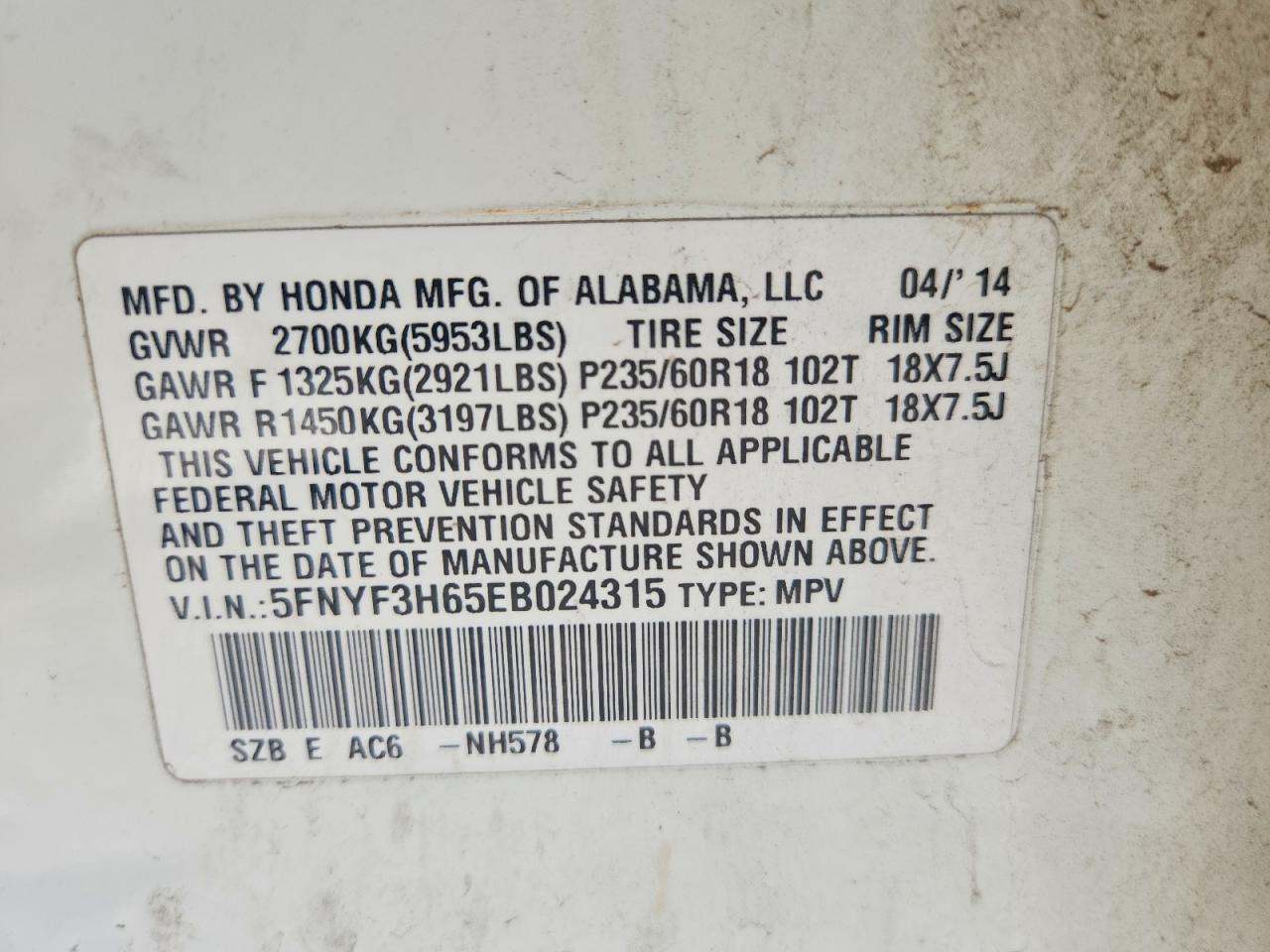 Honda Pilot Exl