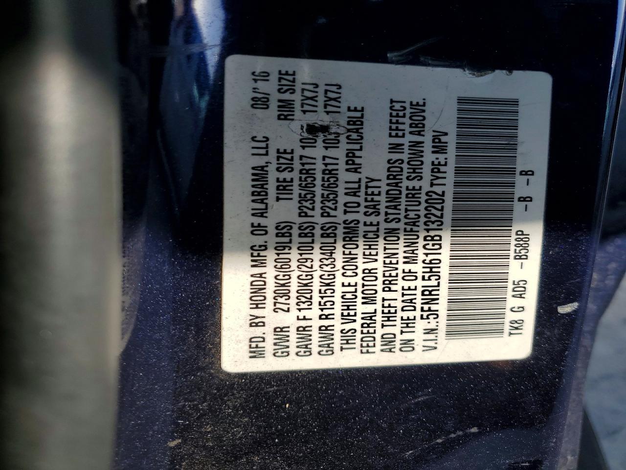 Honda Odyssey Exl