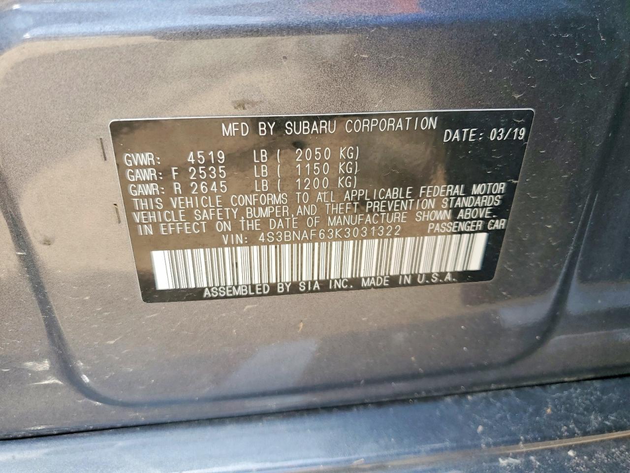 Subaru Legacy 2.5i Premium