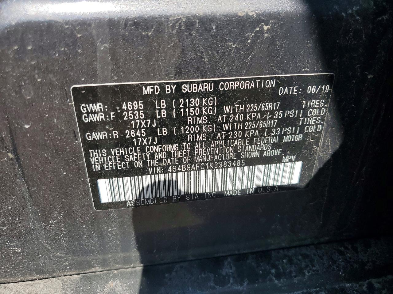 Subaru Outback 2.5i Premium
