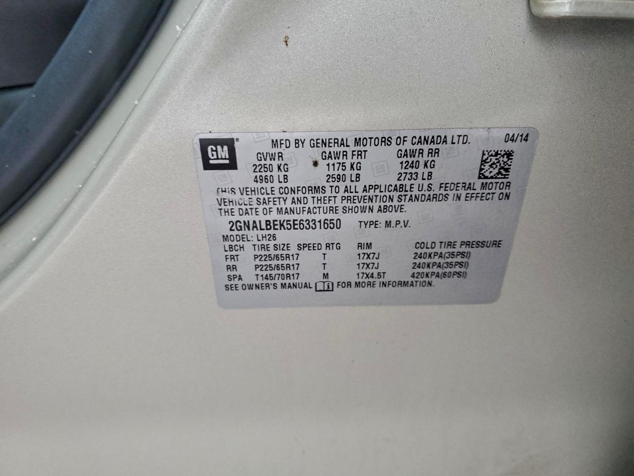 Chevrolet Equinox Lt