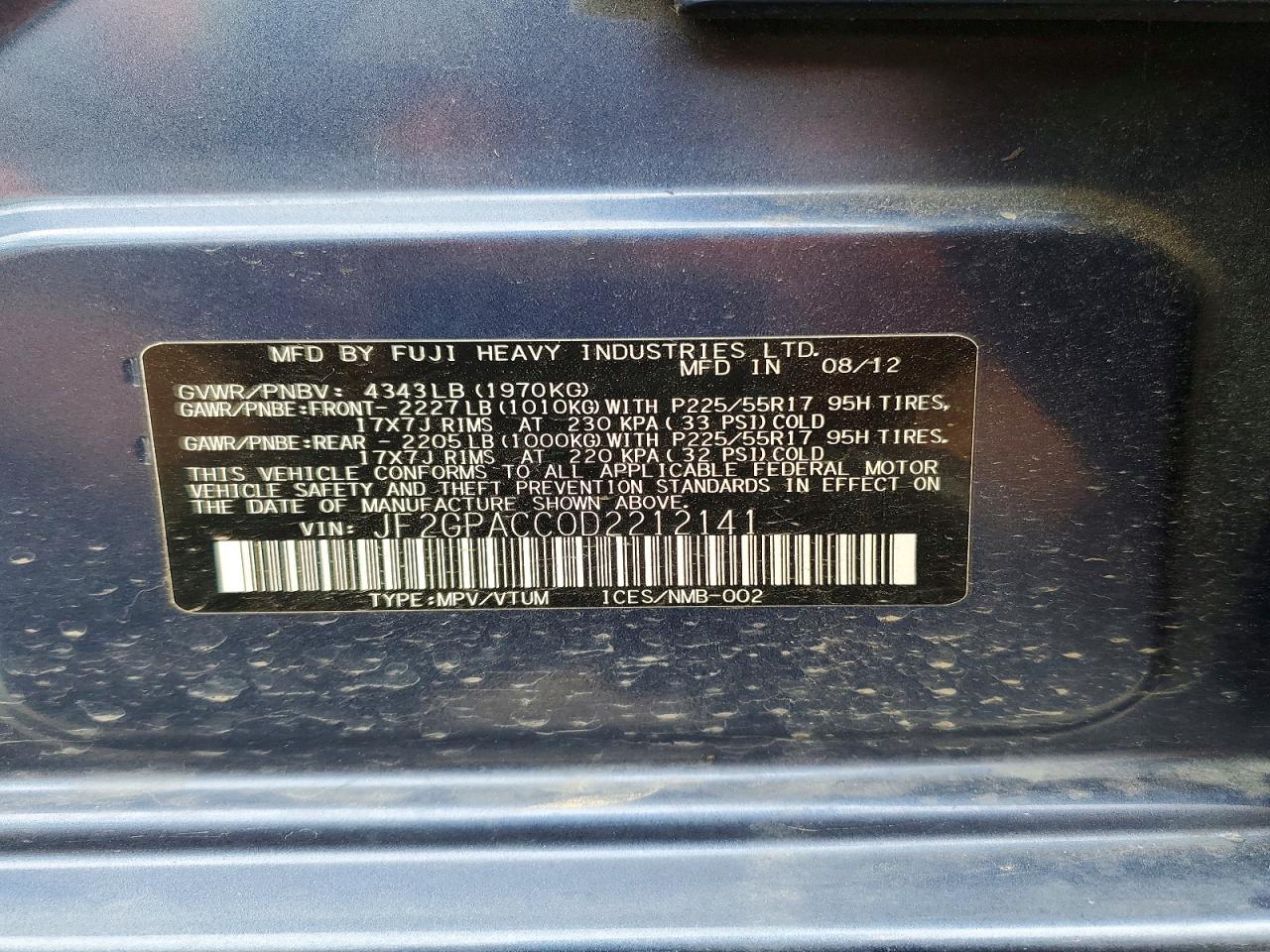 Subaru Xv 2.0 Premium