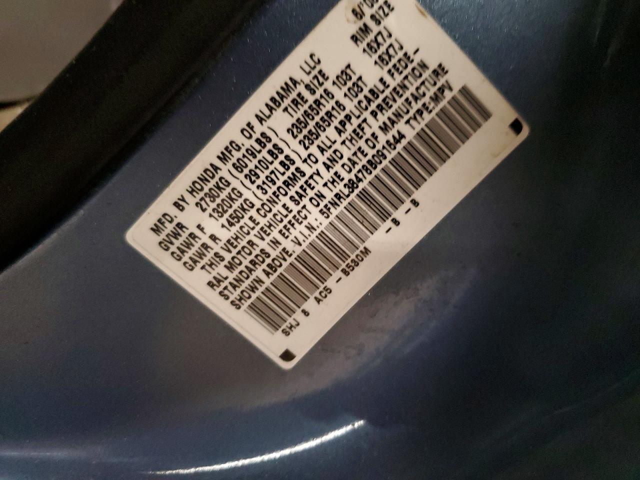 Honda Odyssey Ex