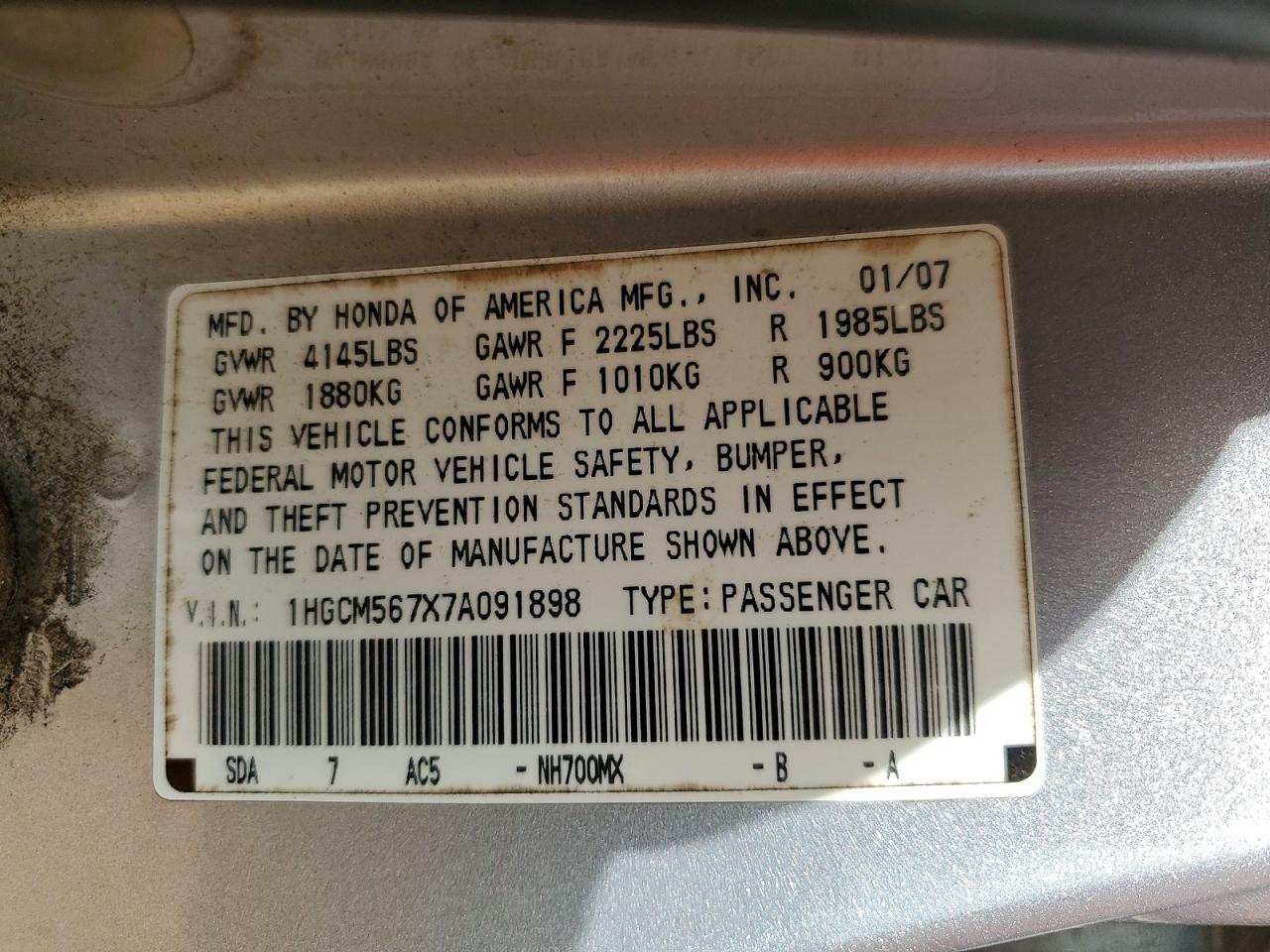 Honda Accord Ex
