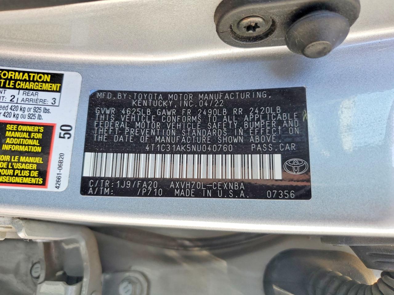Toyota Camry Le