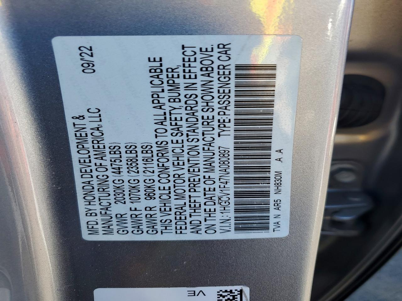 Honda Accord Sport Se