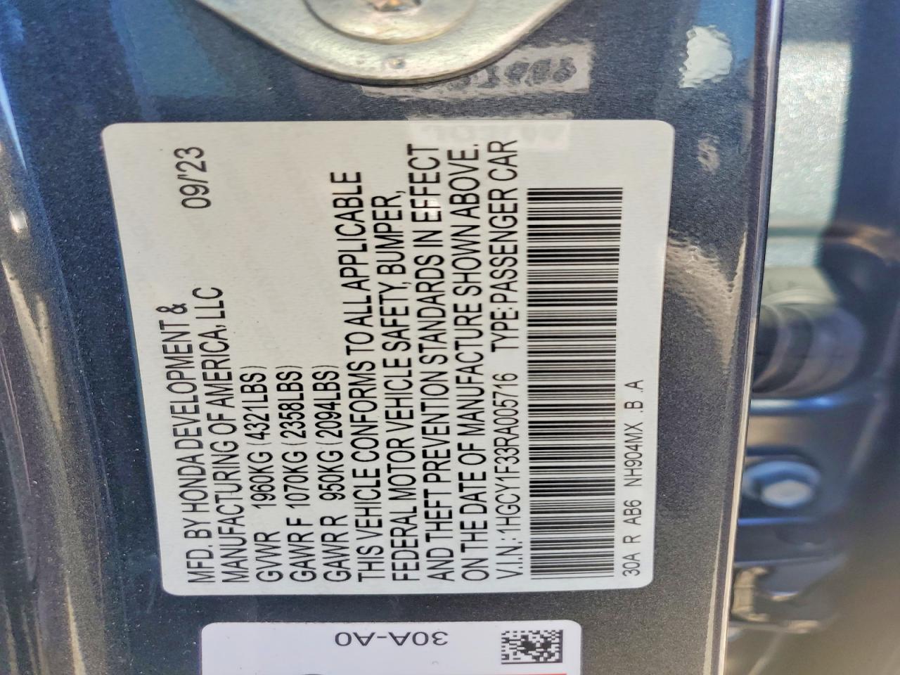 Honda Accord Ex