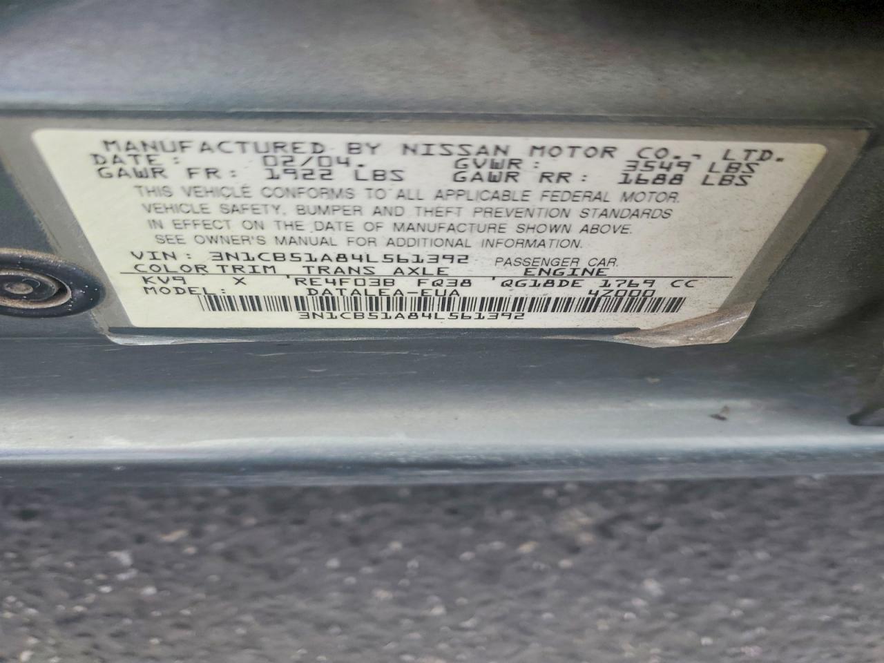 Nissan Sentra 1.8s