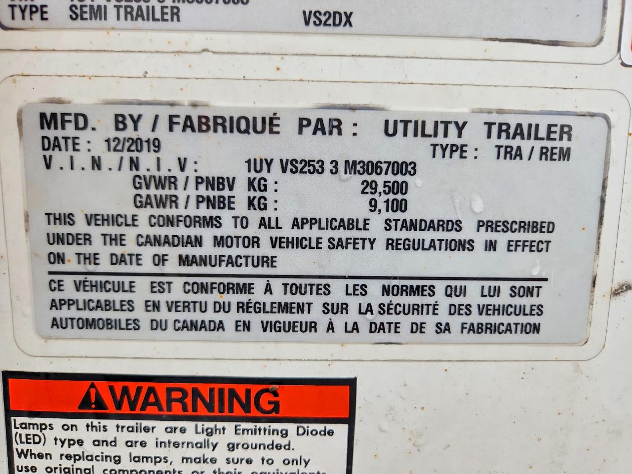 Utility Trailer Dry Van