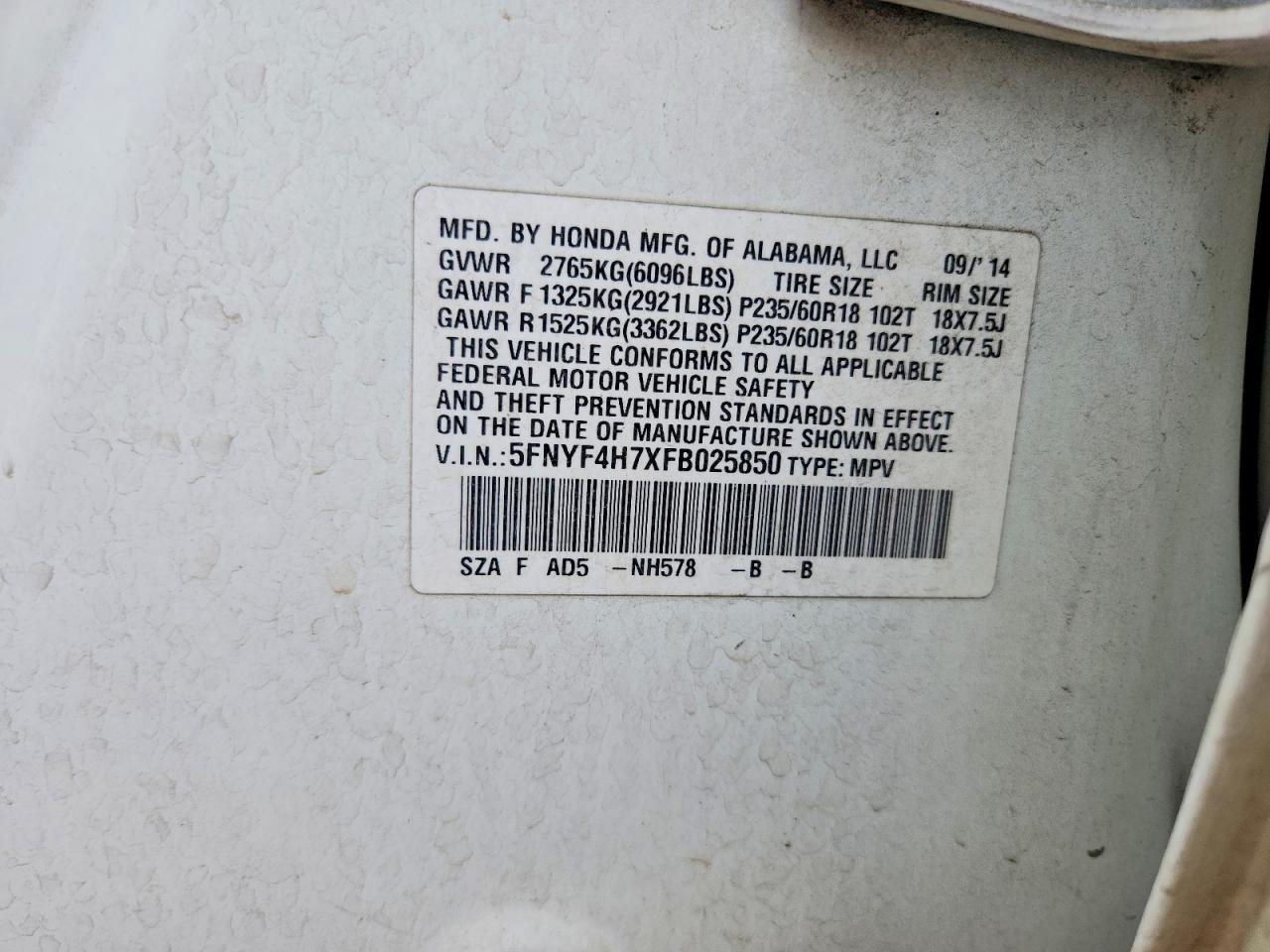 Honda Pilot Exln