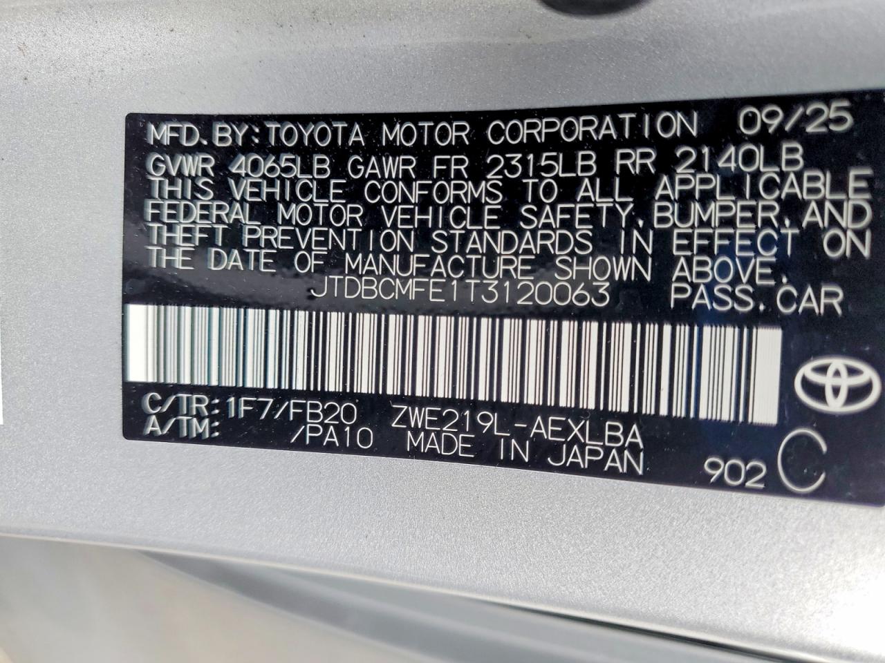 Toyota Corolla Le
