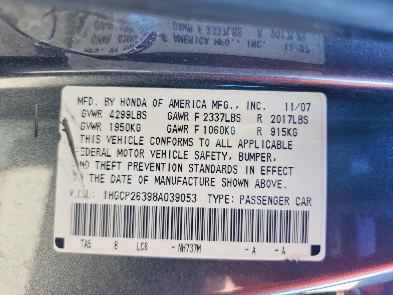 Honda Accord Lx