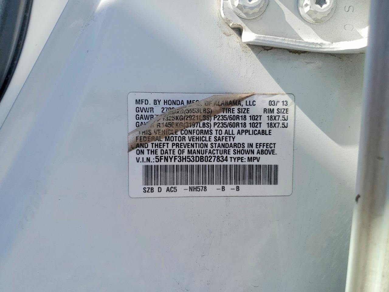 Honda Pilot Exl