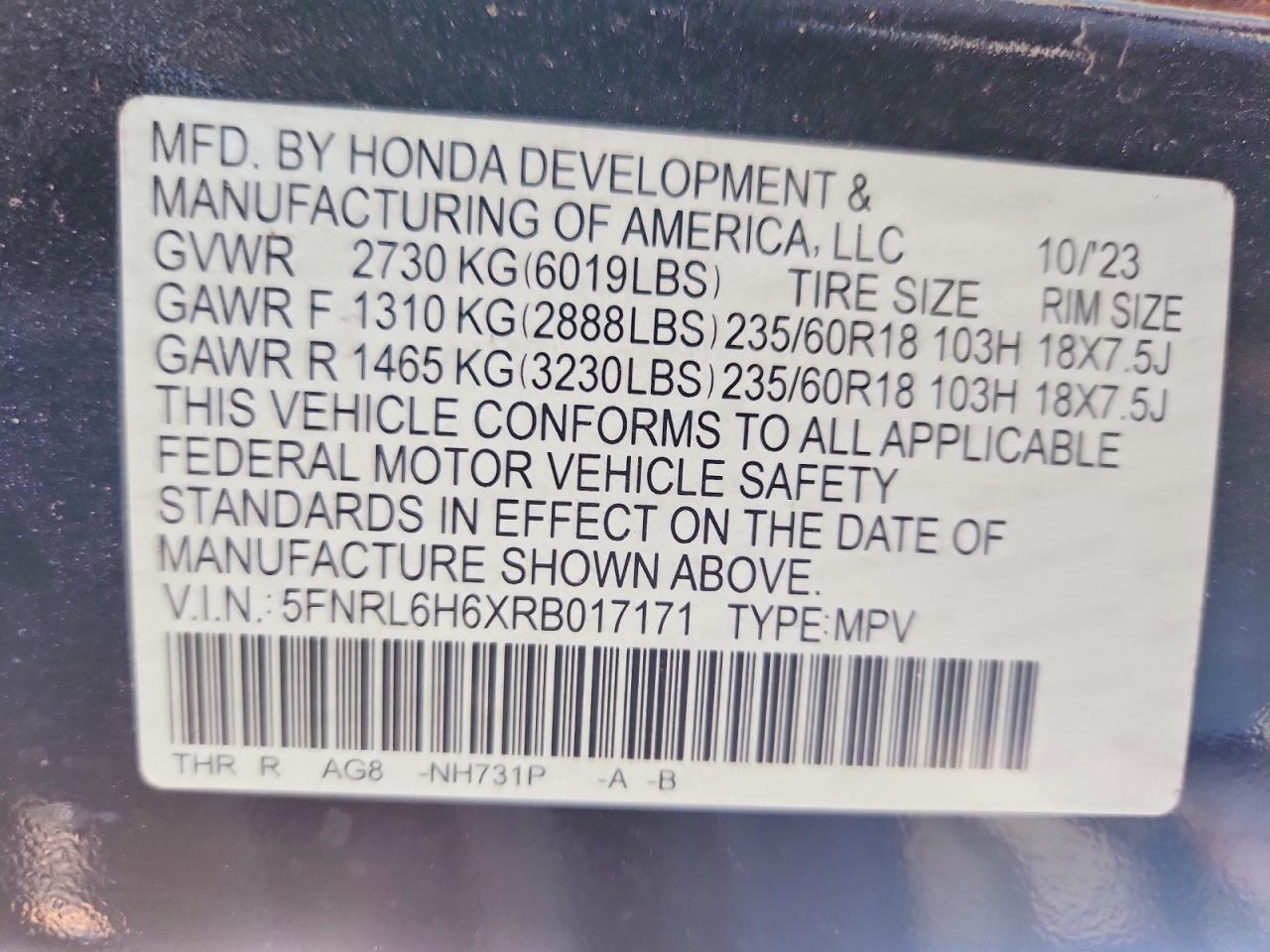 Honda Odyssey Exl