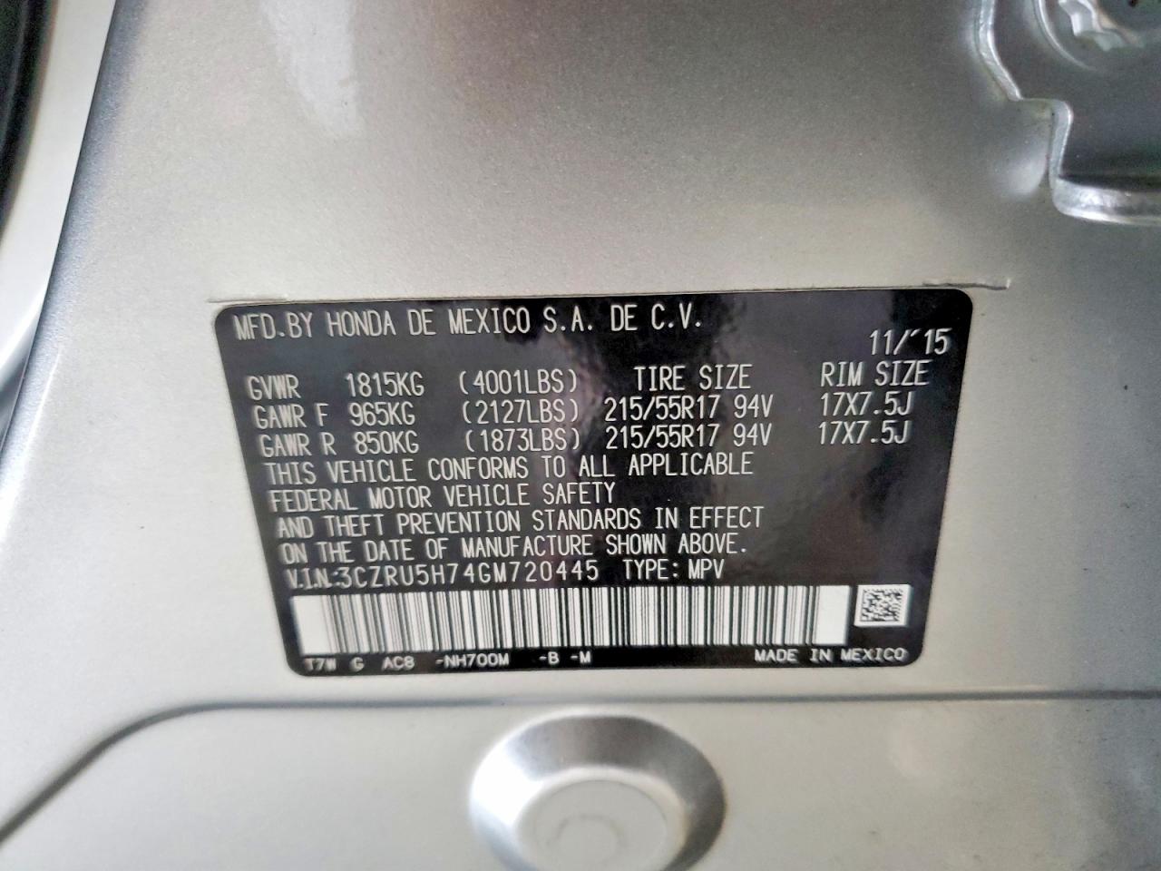 Honda HR-V Exl