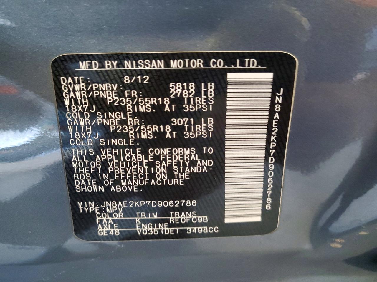Nissan Quest 3.5 S