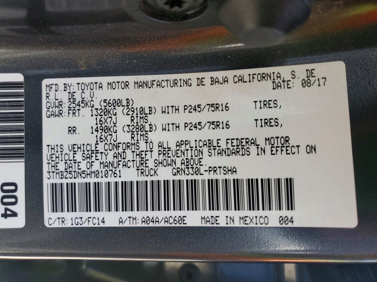 Toyota Tacoma Sr5 V6