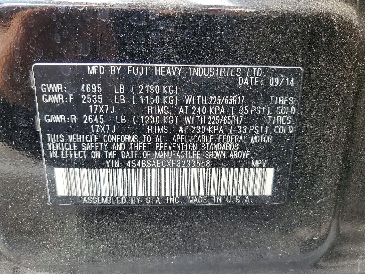 Subaru Outback 2.5i Premium