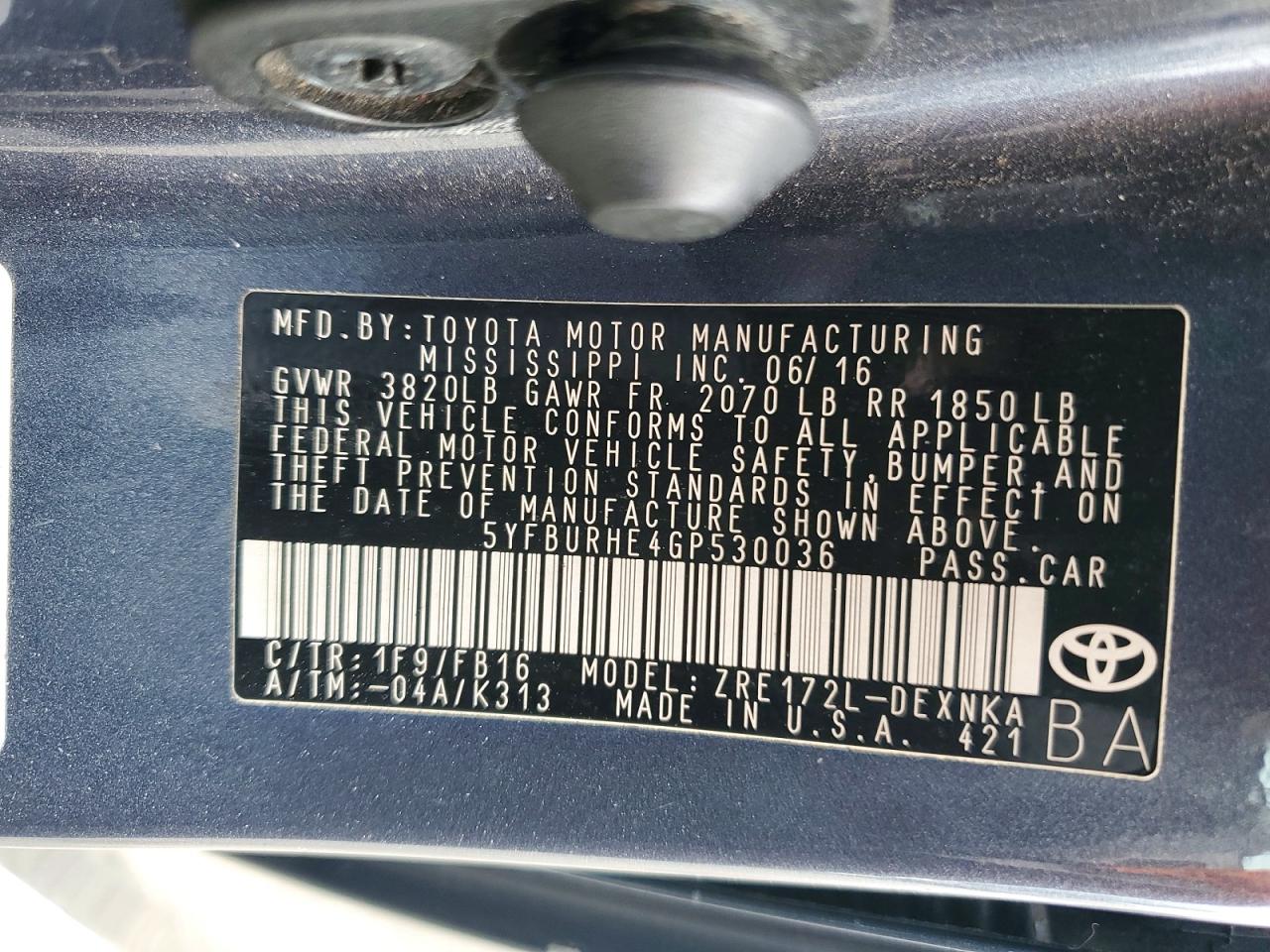 Toyota Corolla Le Plus