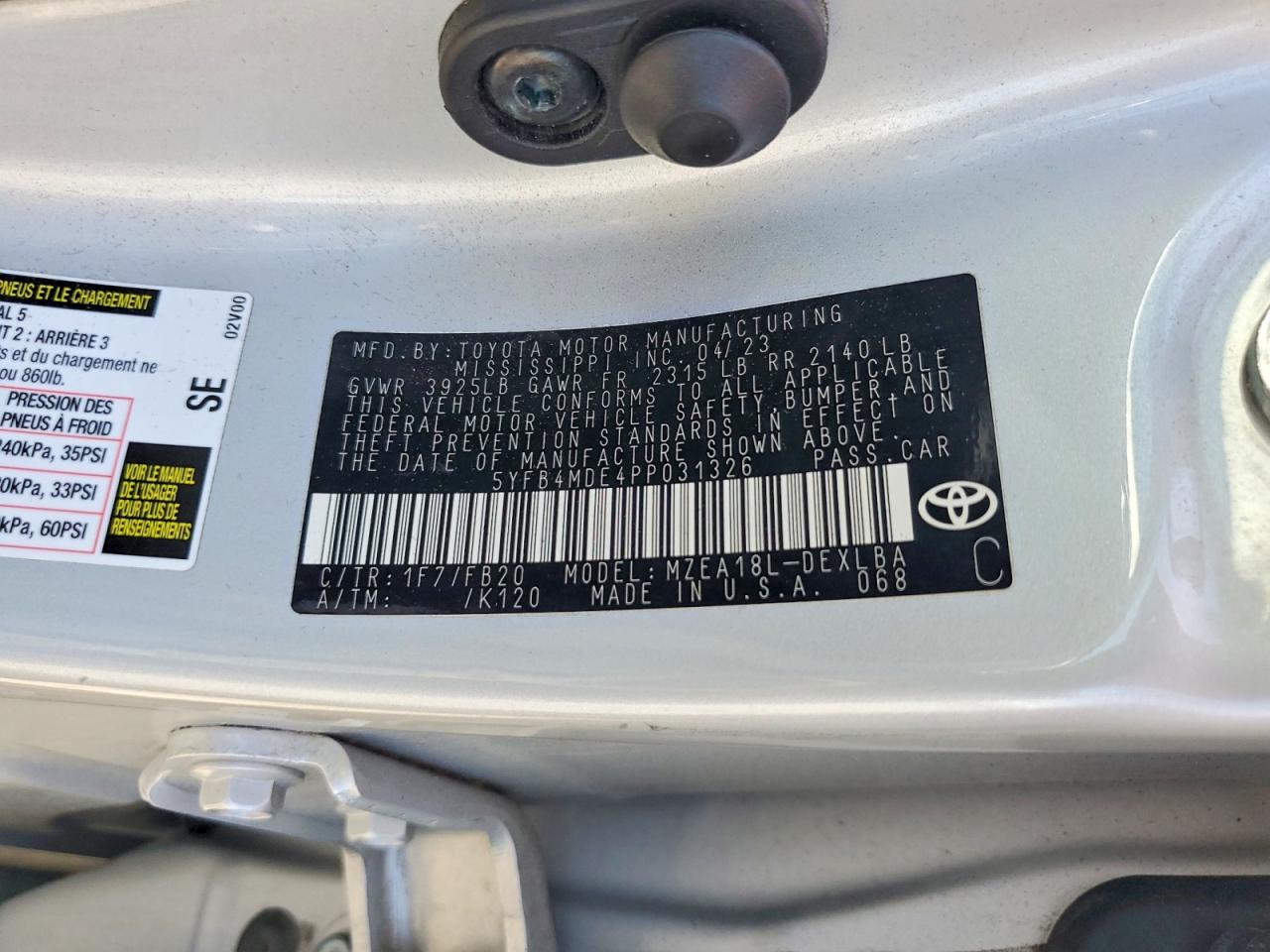 Toyota Corolla Le