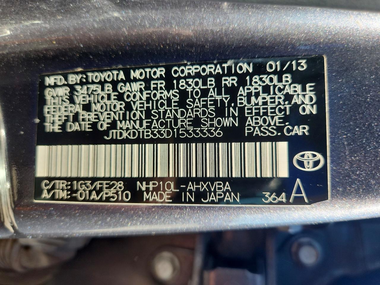 Toyota Prius c One