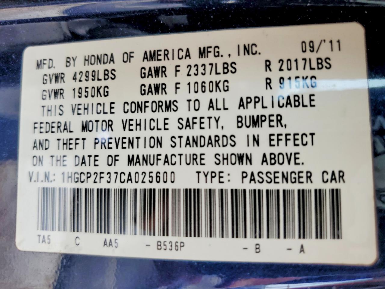 Honda Accord Lx