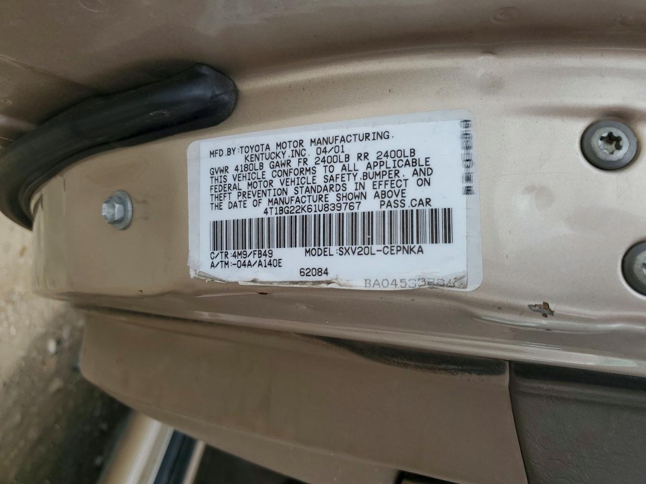Toyota Camry Le