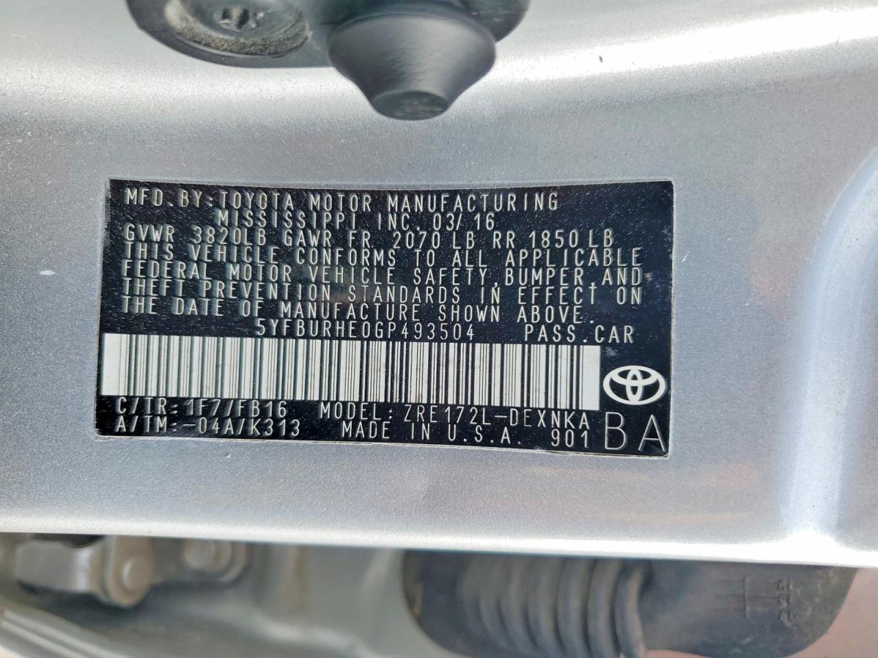 Toyota Corolla Le