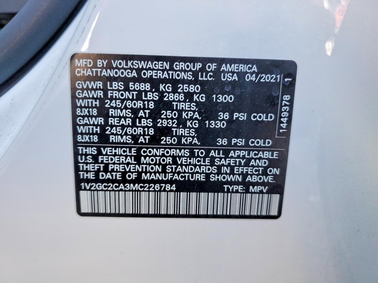 Volkswagen Atlas S