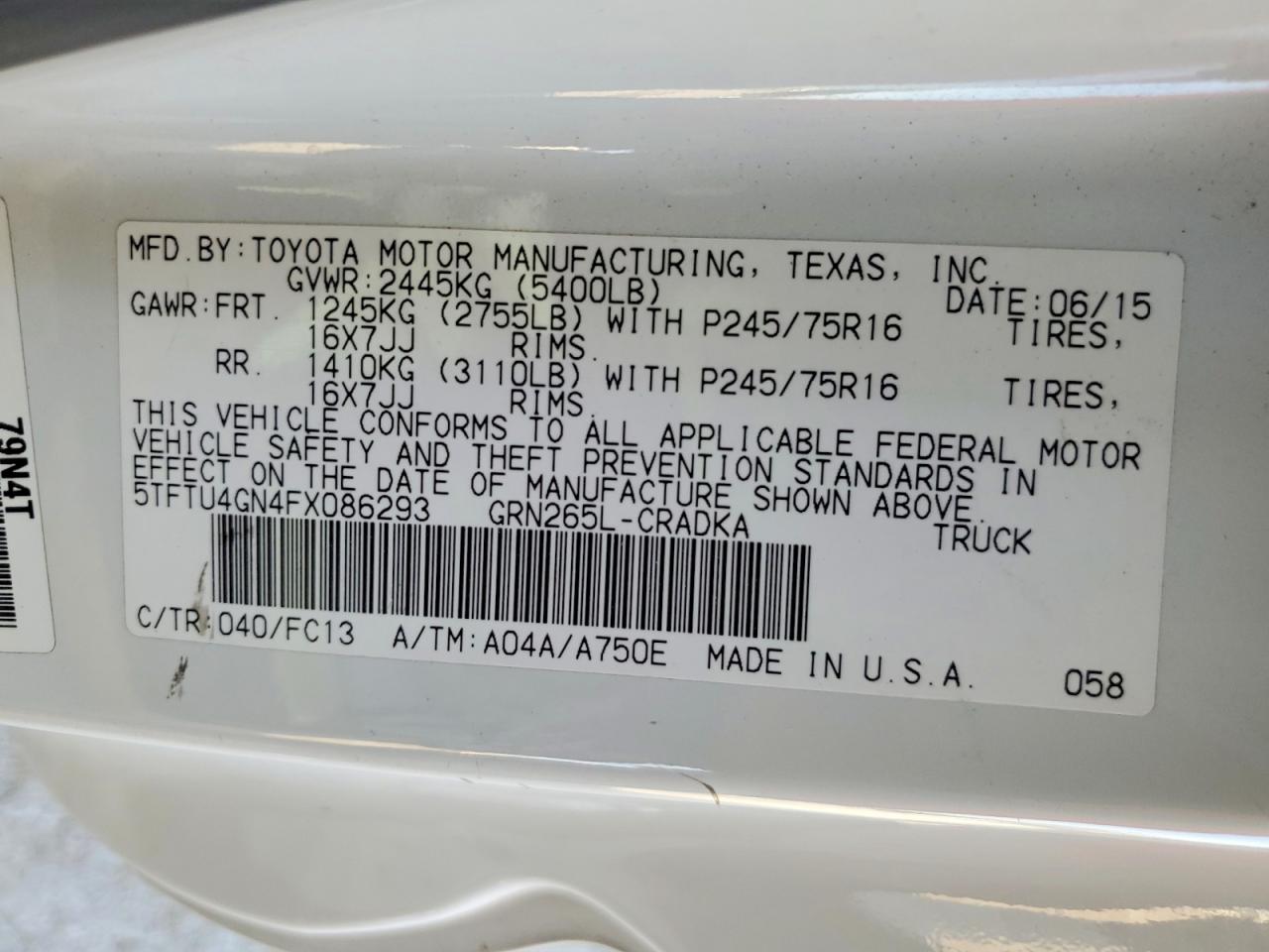 Toyota Tacoma Prerunner Access Cab
