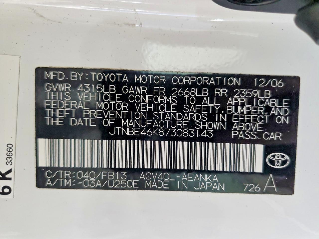Toyota Camry Le