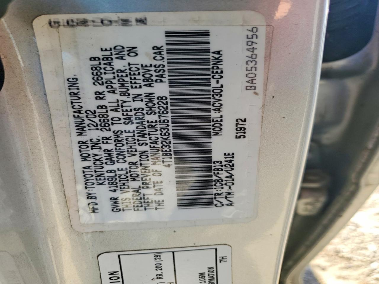 Toyota Camry Le