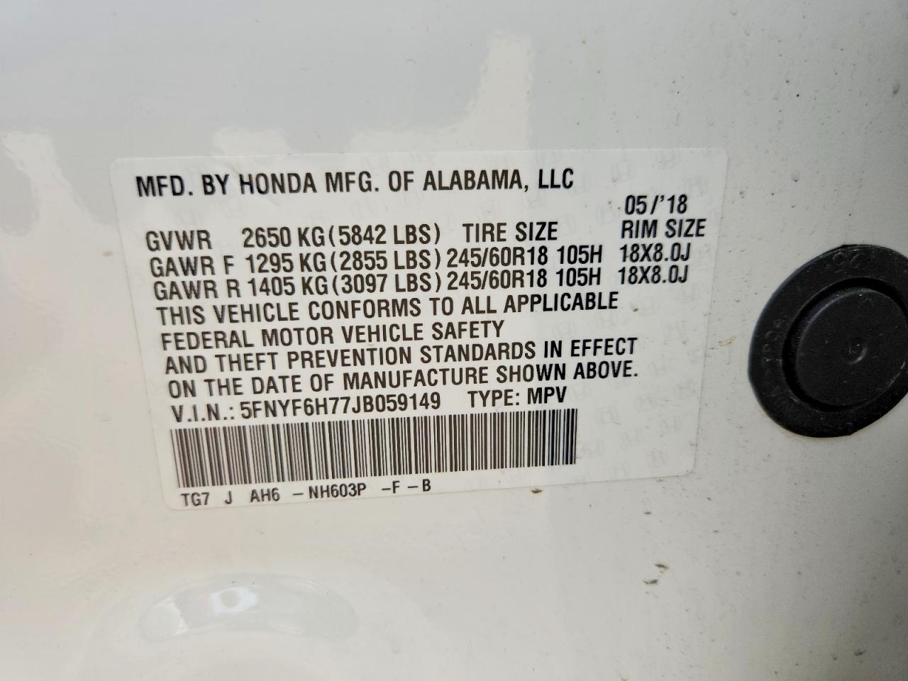 Honda Pilot Exln
