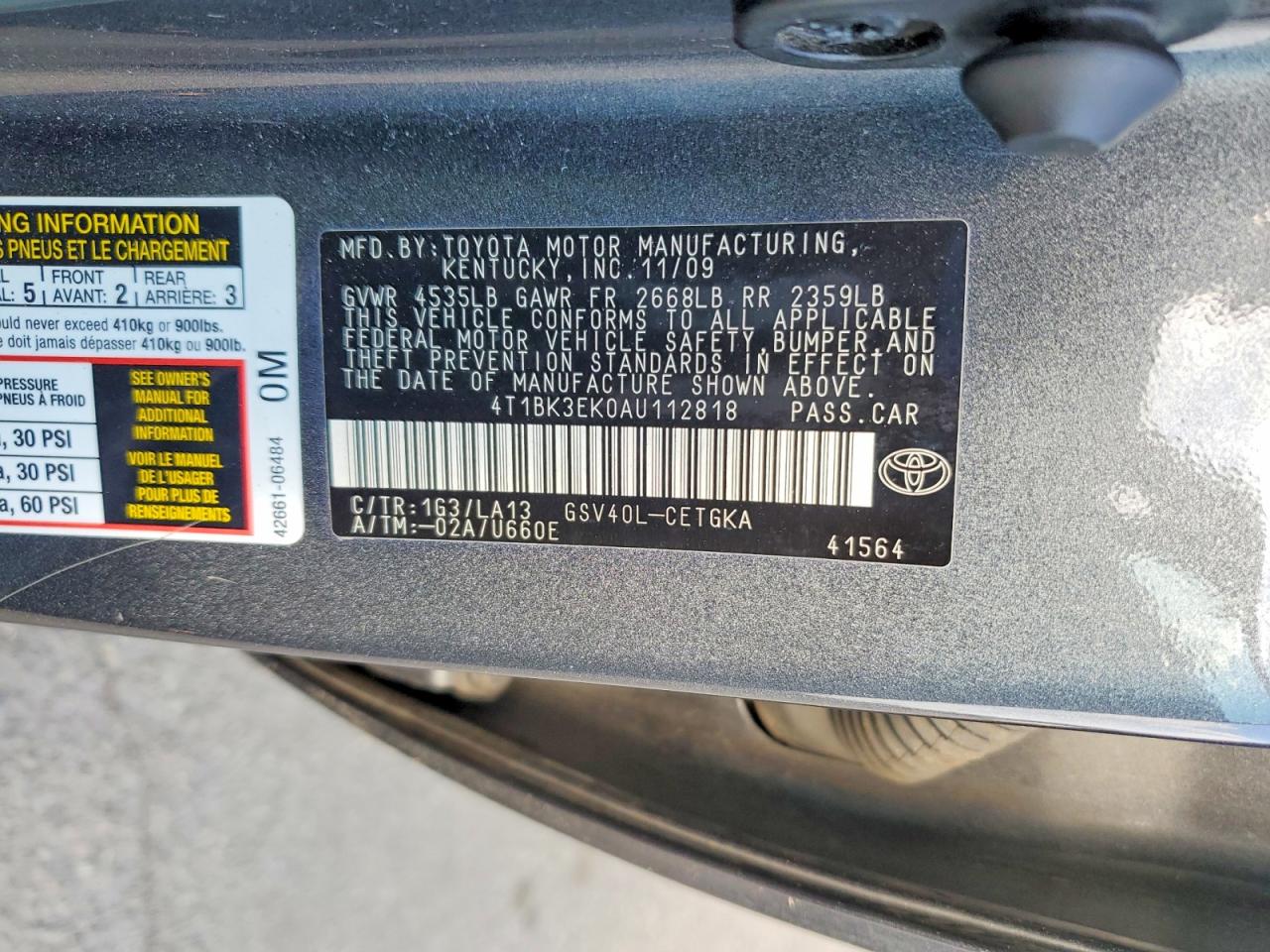 Toyota Camry Xle V6