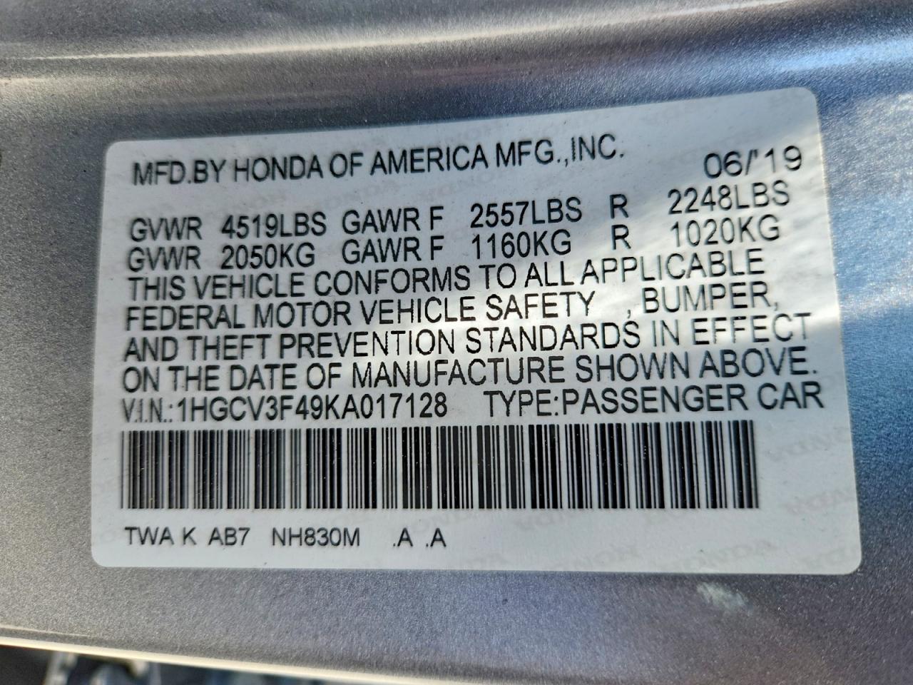 Honda Accord Hybrid Ex