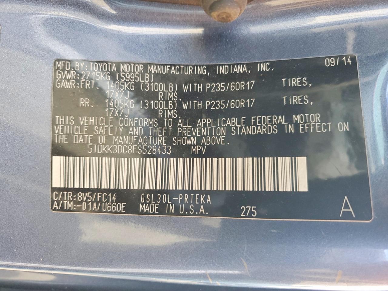 Toyota Sienna Le