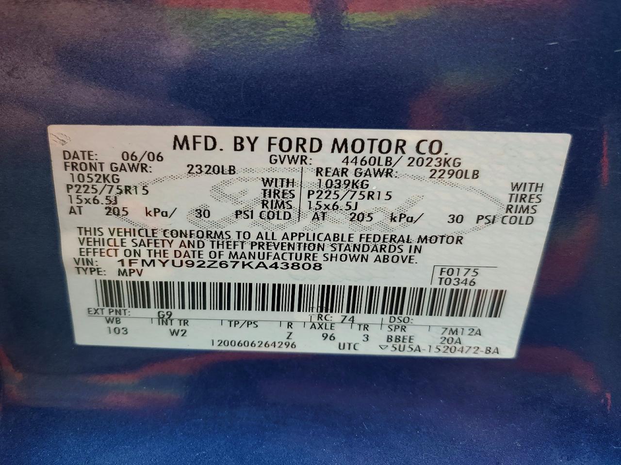 Ford Escape Xls