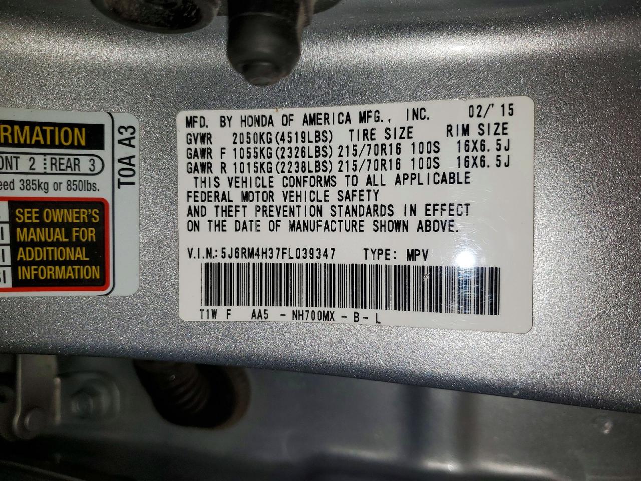 Honda Crv Lx