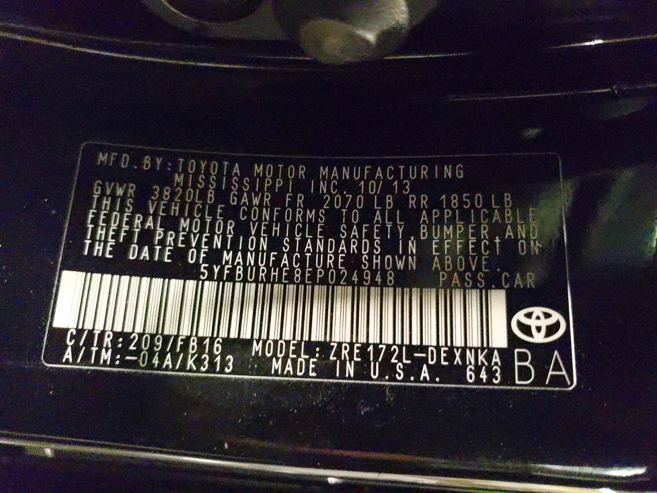 Toyota Corolla Le Plus