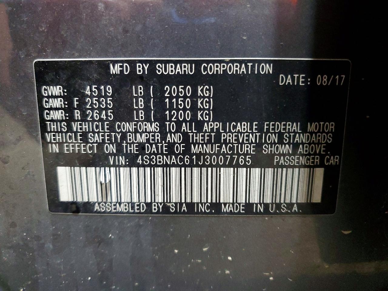 Subaru Legacy 2.5i Premium