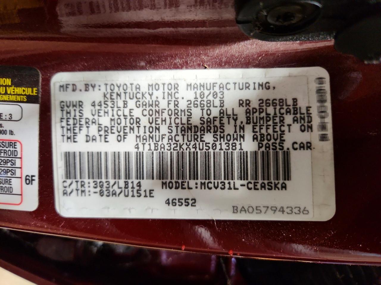 Toyota Camry Se
