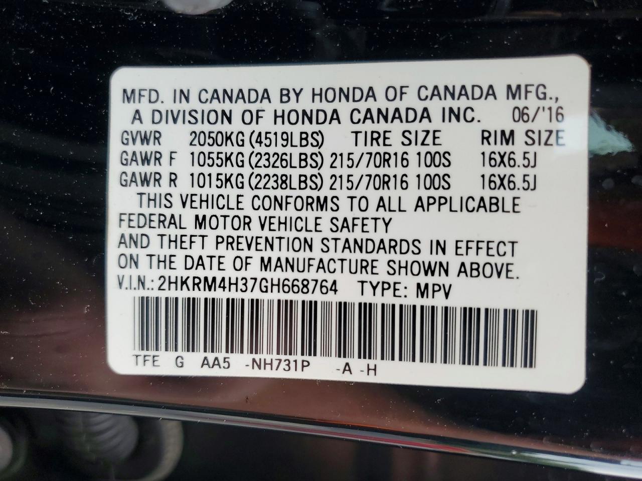 Honda Crv Lx