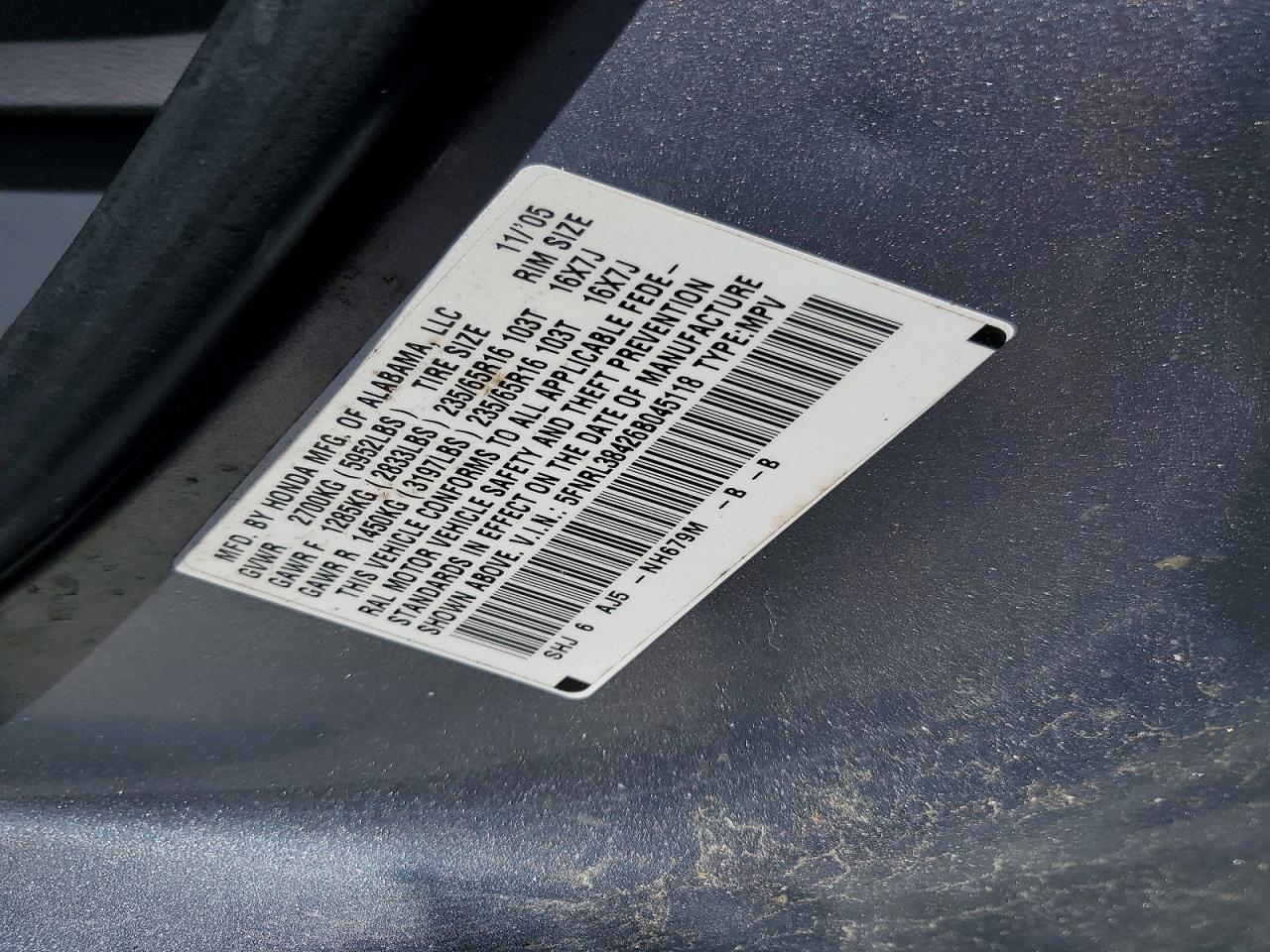 Honda Odyssey Ex